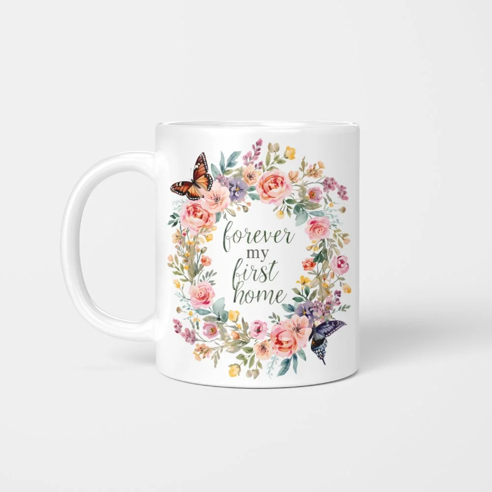 Sentimental Mother's Day Gifts That'll Make Her Tear Up "Forever My First Home" Floral Mug