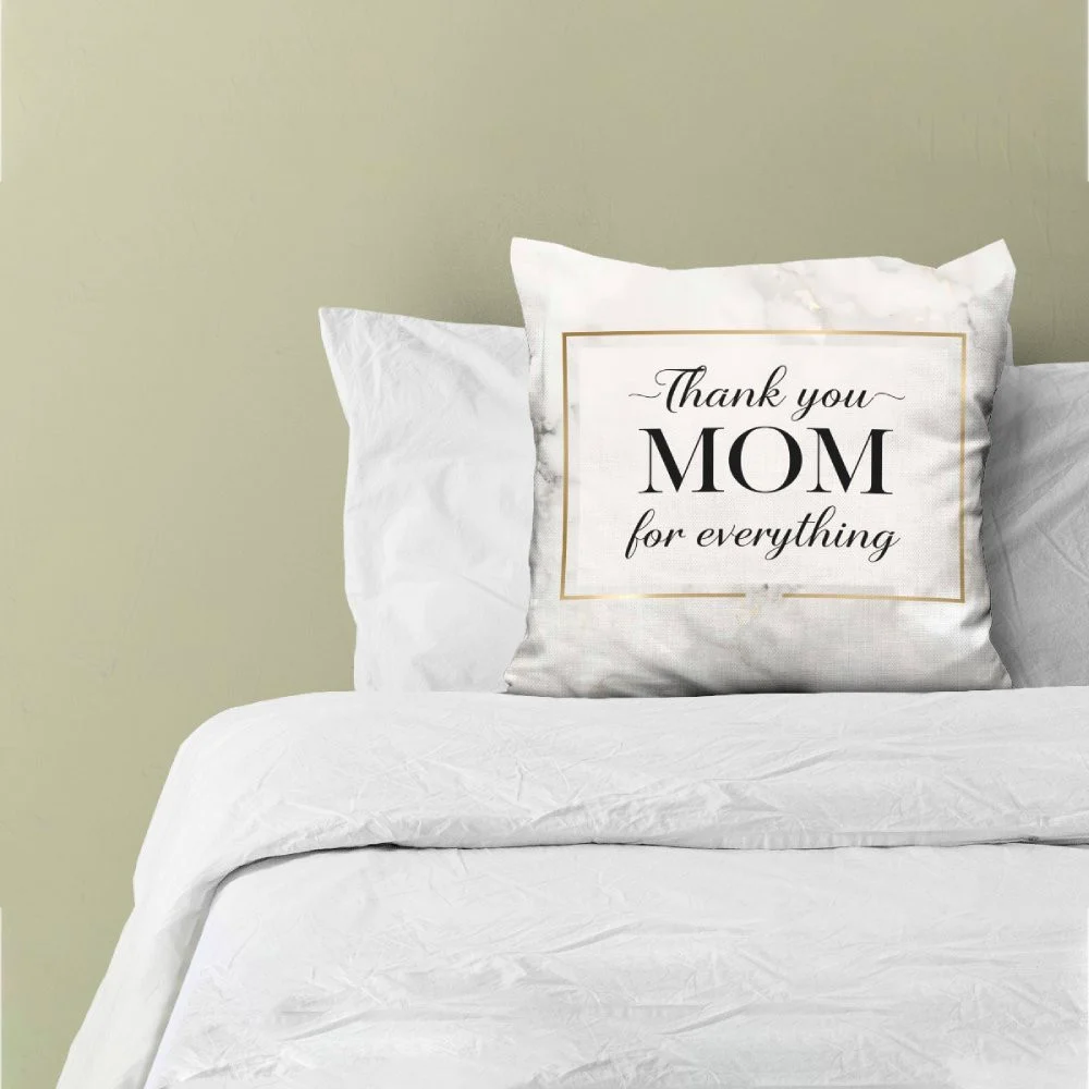 Best Home Decor Gifts for Mom - Mother's Day Thank You Mom For Everything — Elegant Marble & Gold