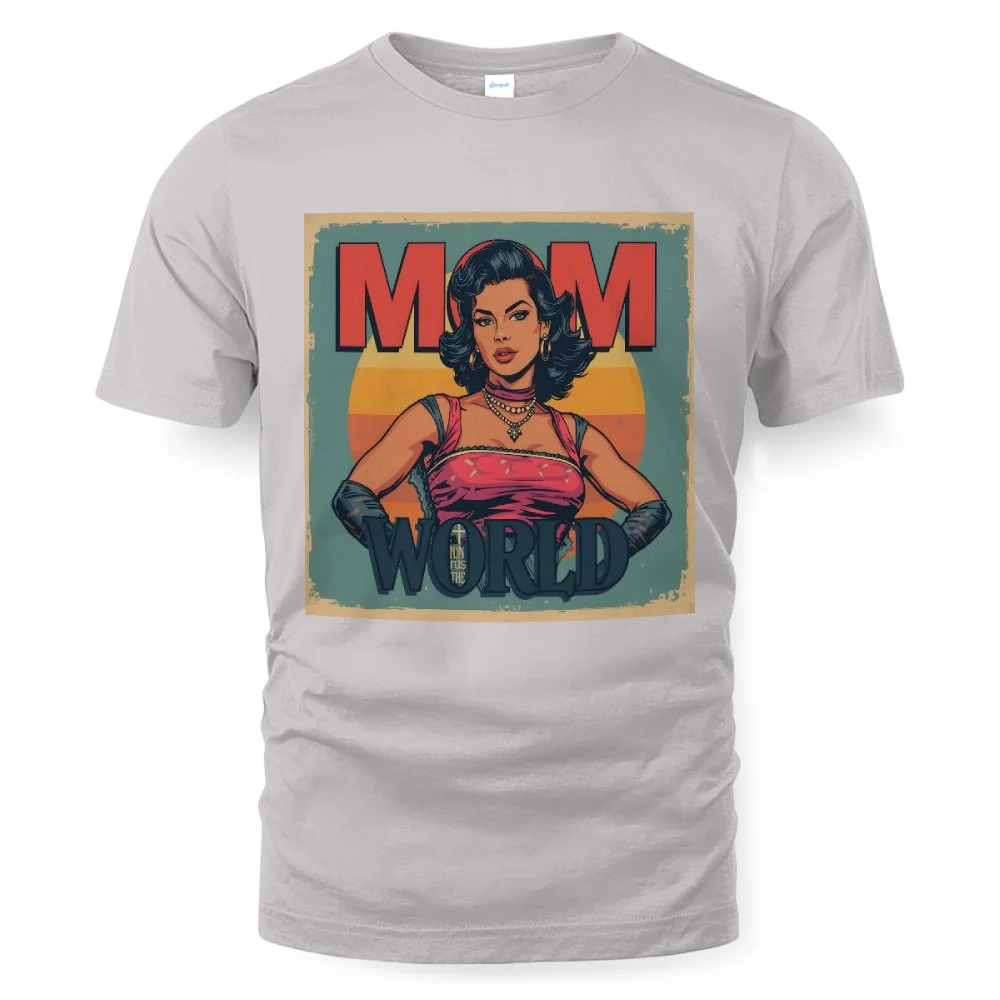 "Mom Runs The World" Retro Pulp Graphic Tee