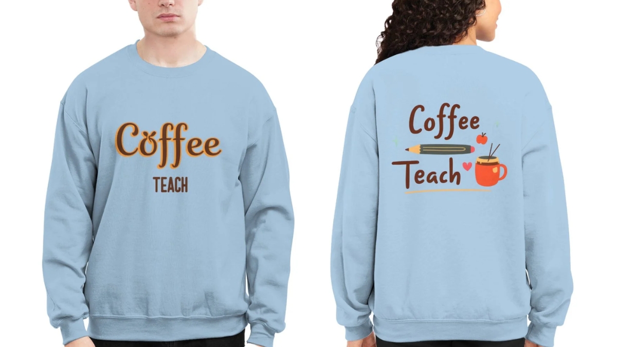 Aesthetic Coffee Teacher Sweatshirt - Minimalist Educator Crewneck