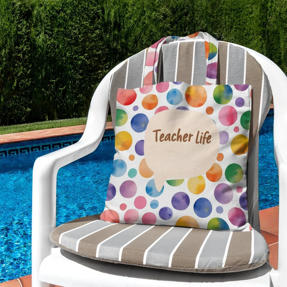 Best Gifts for New Teachers: Meaningful Picks They'll Actually Love Teacher Life Watercolor Polka Dot Tote Bag