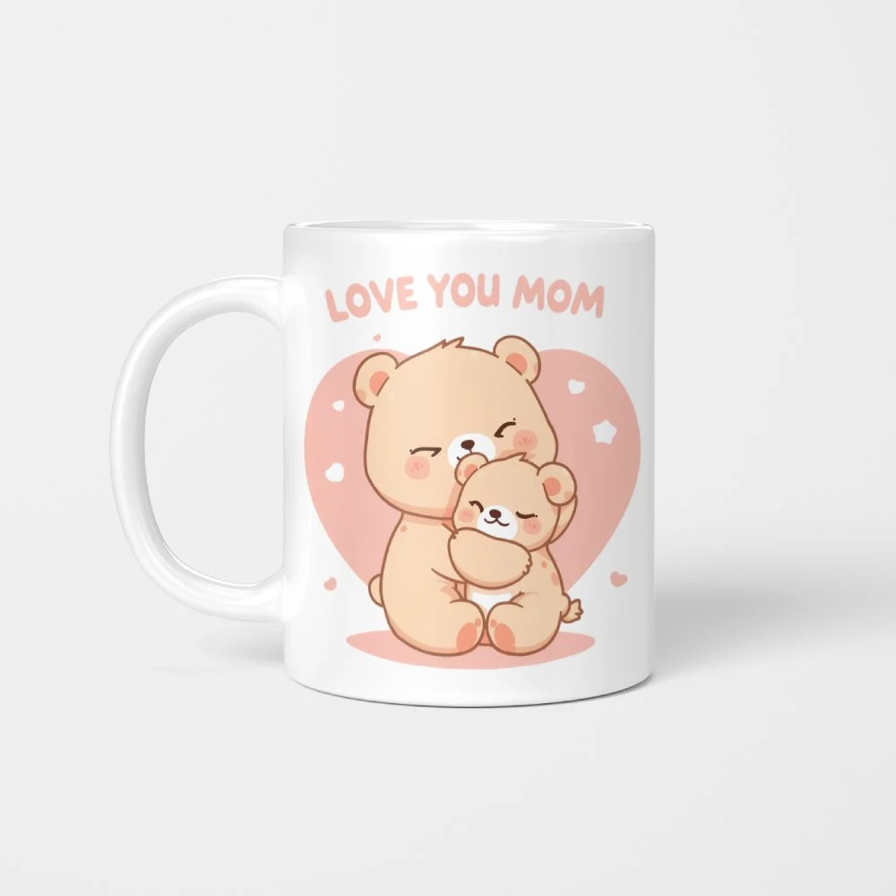 Best Mugs for Mom This Mother's Day Love You Mom Cute Bear Hug Mug