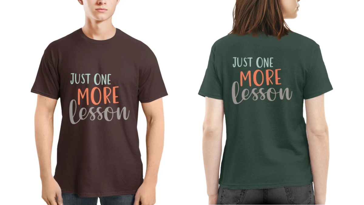 Just One More Lesson Premium T-Shirt - Aesthetic Teacher Life Tee