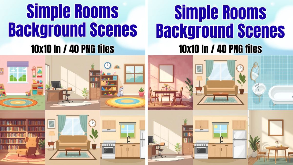 simple rooms background scenes