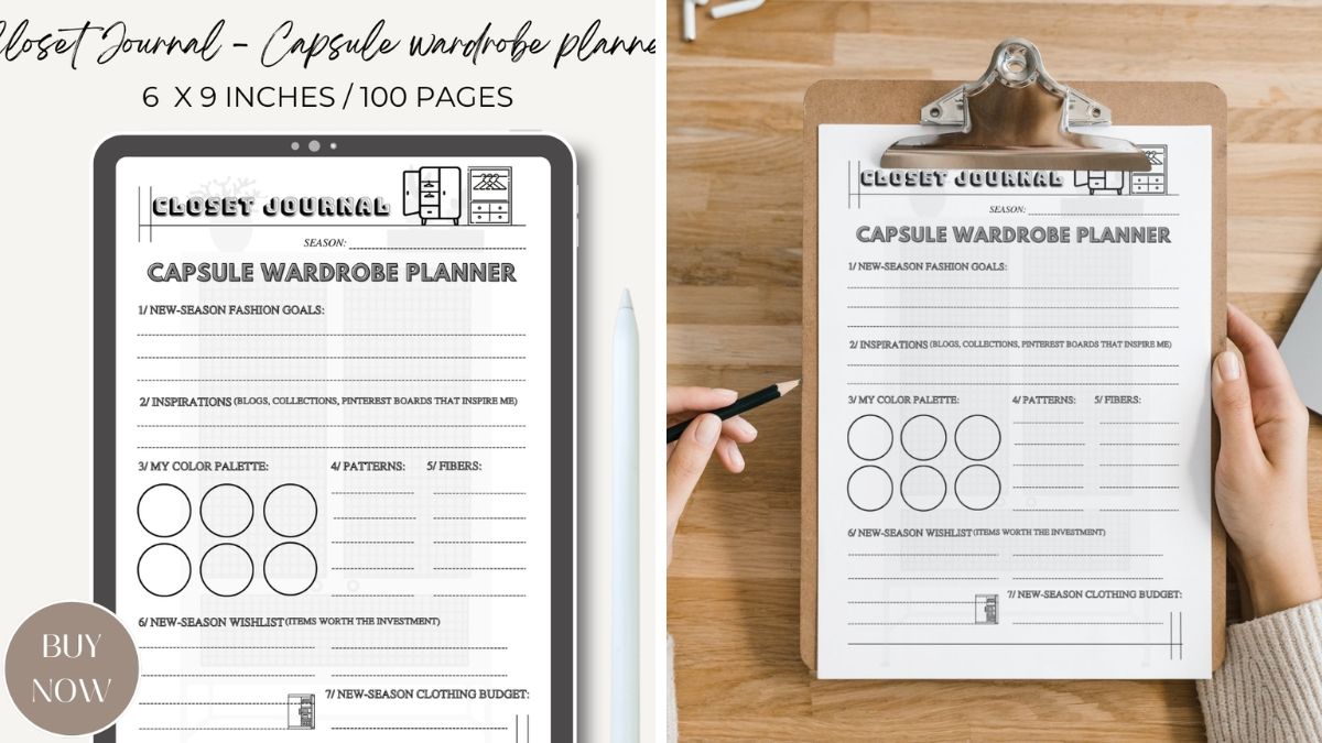 capsule wardrobe planner journal before you buy 1
