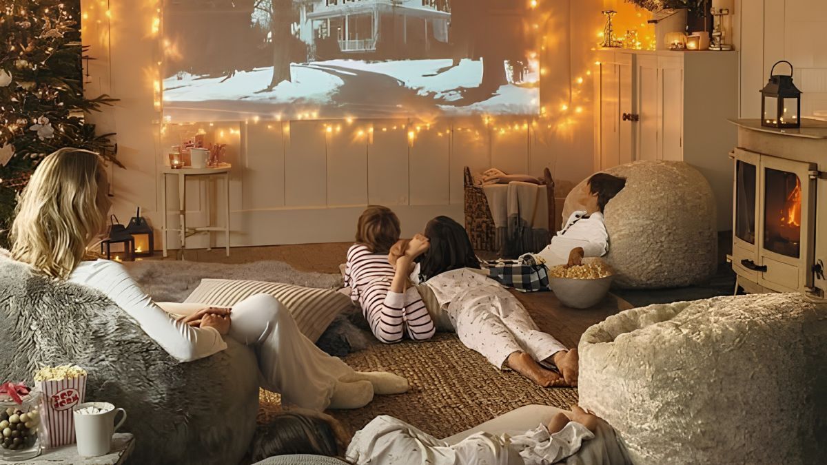 christmas movie night setup 1