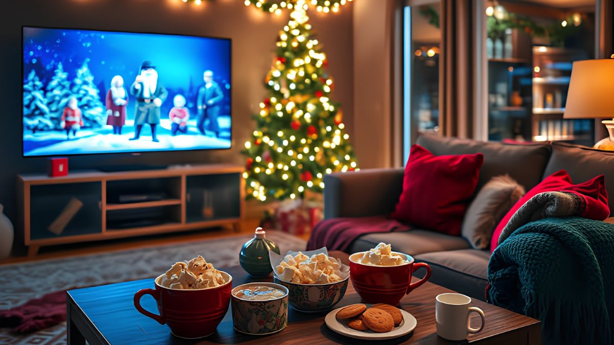 christmas movie night setup 2