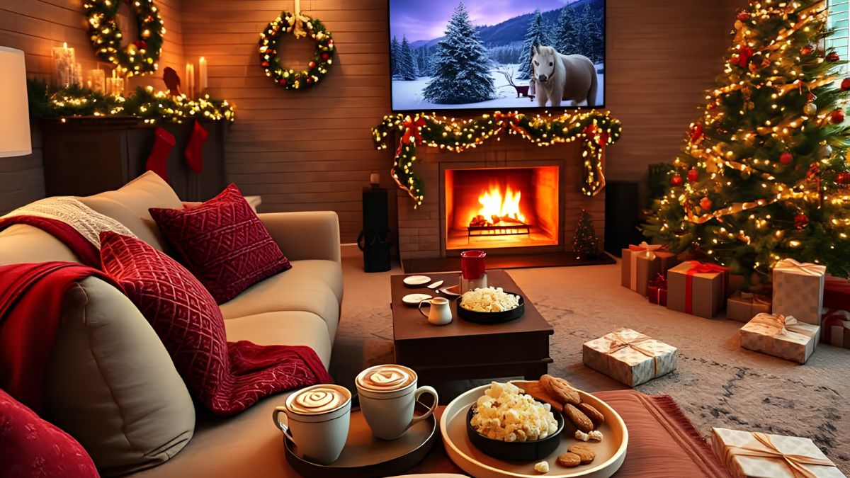 christmas movie night setup 4