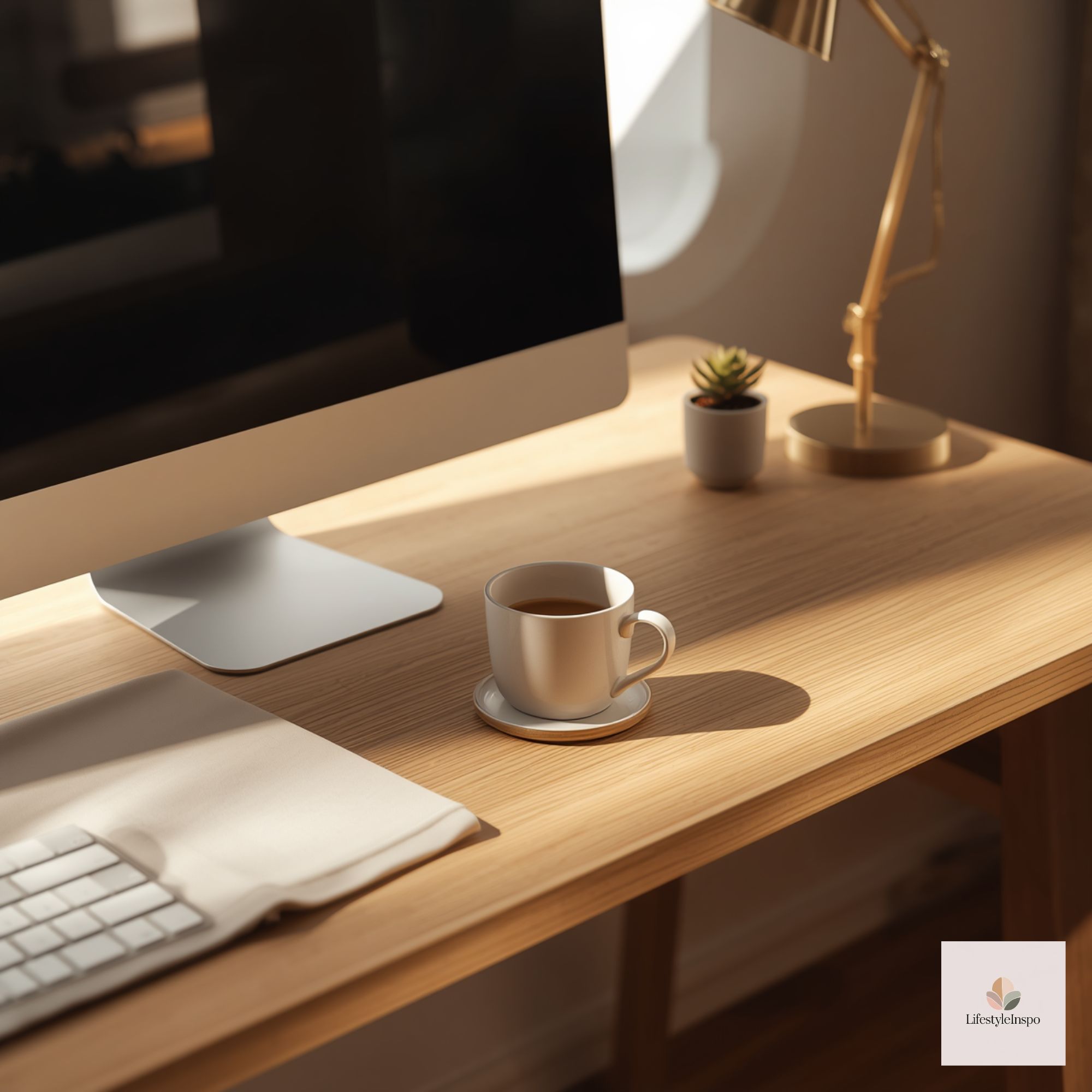 A Warm Minimalist Desk Setup: Keep the Surface Clear, Not Your Personality Warm Minimalist Desk Setup 2