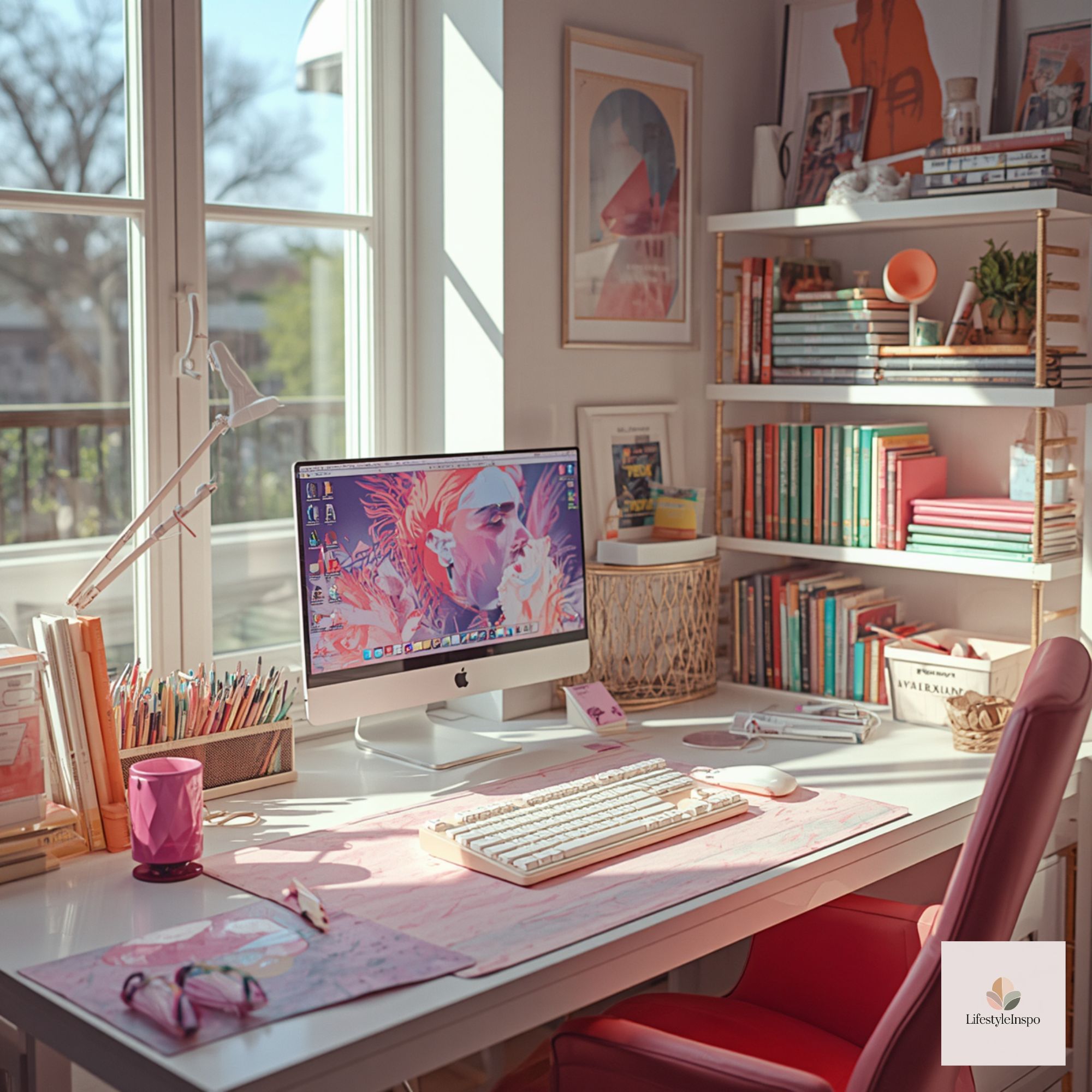 Colorful Desk Decor Ideas 3