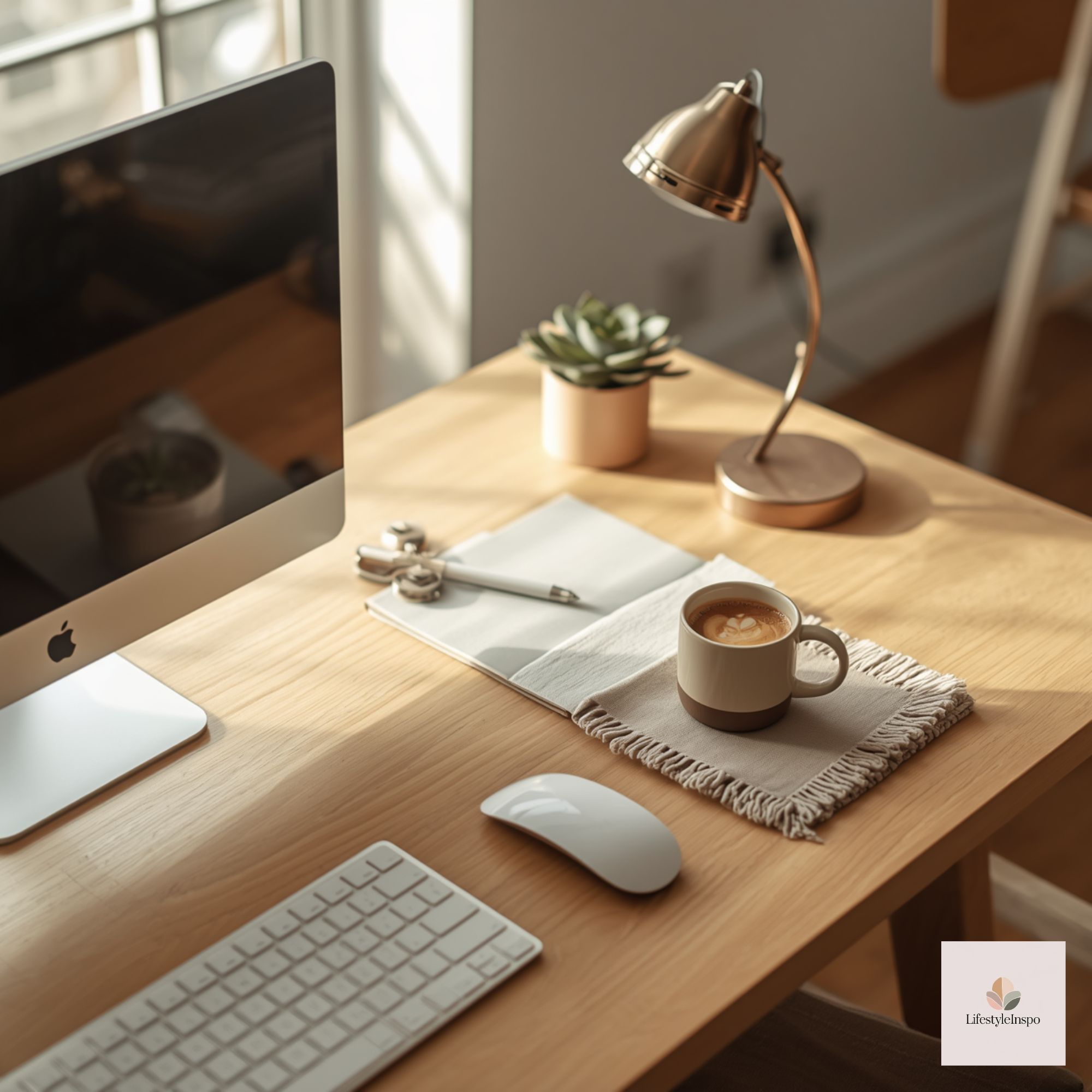 A Warm Minimalist Desk Setup: Keep the Surface Clear, Not Your Personality Warm Minimalist Desk Setup 4