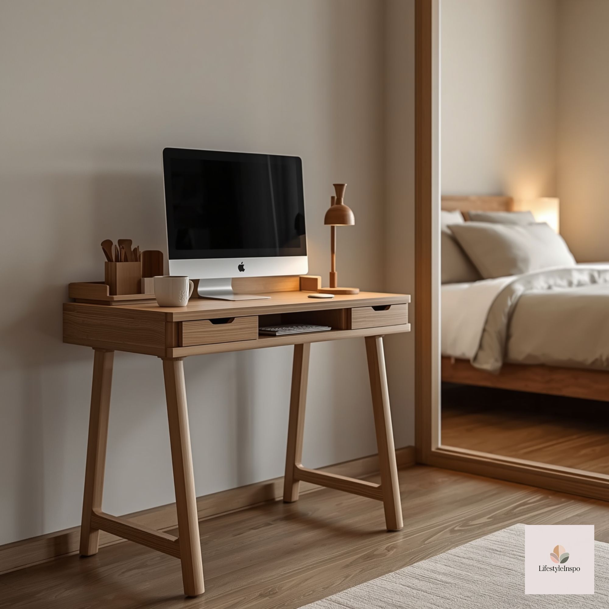 How to Set Up a Desk in Your Bedroom Without Letting Work Take Over Set Up a Desk in Your Bedroom 5
