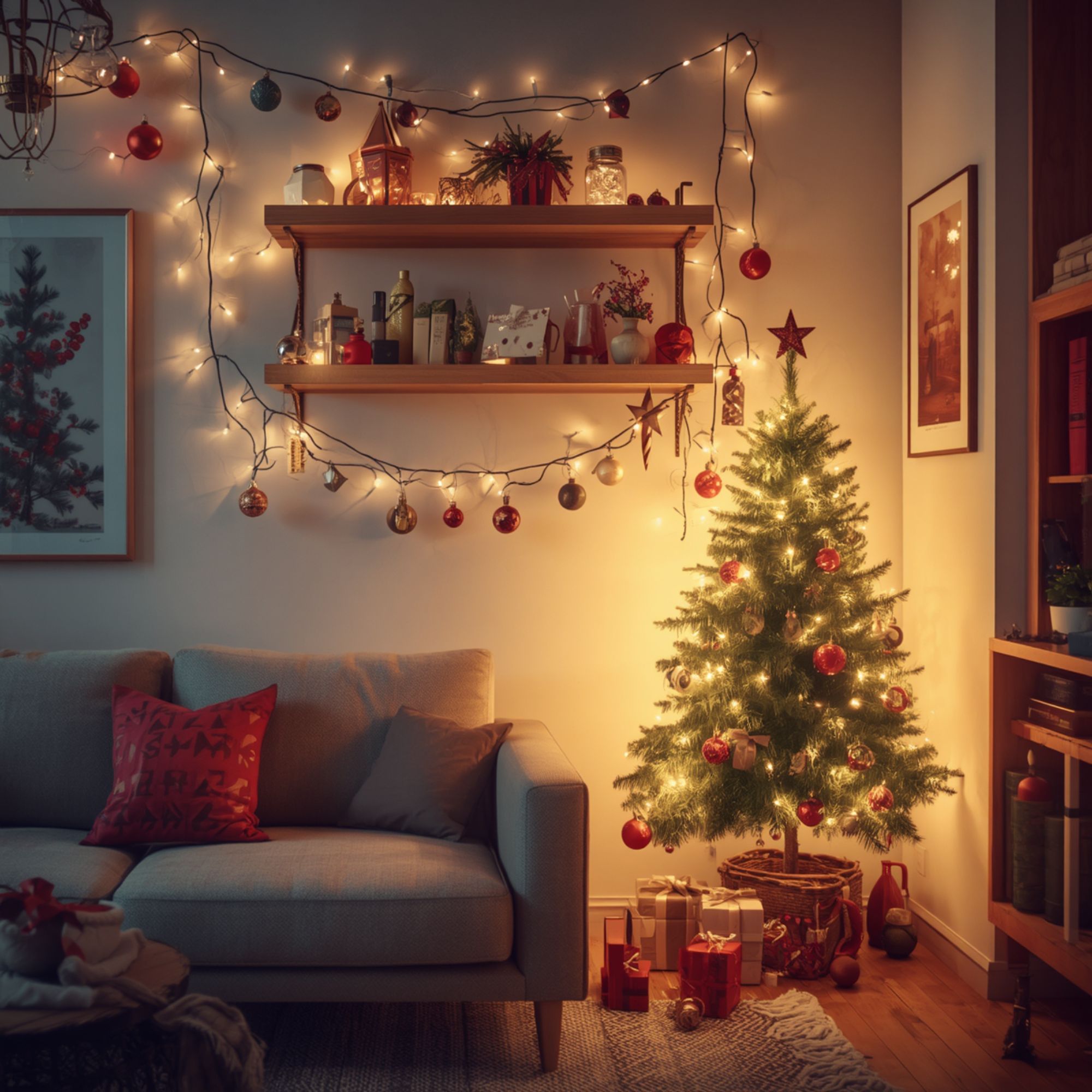 Christmas Decorating for a Studio Apartment: A Cozy Look Without a Full-Size Tree christmas decorating 2