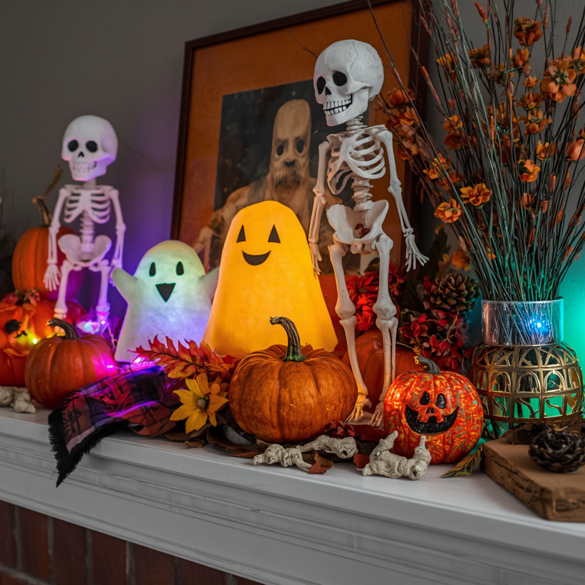 safer halloween mantel 1