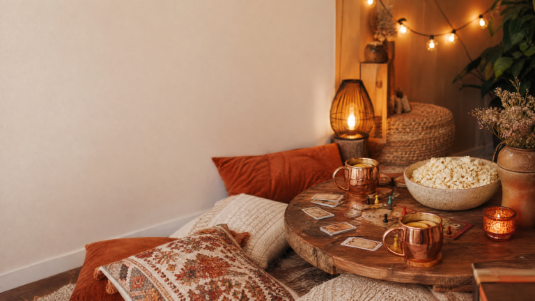 How to Create a Cozy Autumn Hosting Nook for Game Nights and Gatherings