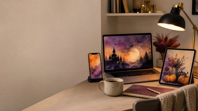 Digital Halloween Decor Ideas for Your Phone, Laptop, and Virtual Party