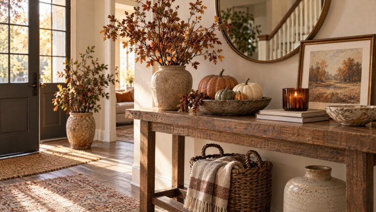 Fall Entryway Storage That Still Feels Like Autumn